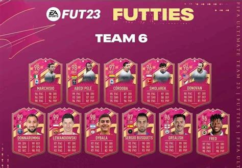 FIFA 23: FUTTIES Team 6 Official Cards!